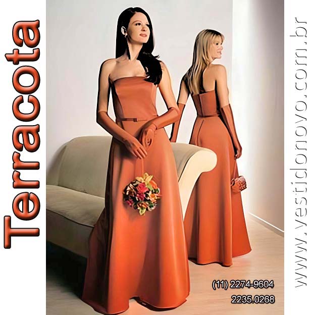 vestido terracota madrinha de casamento, loja na zona sul de So Paulo