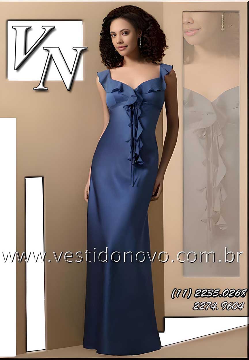 vestido azul, me da noiva, madrinha de casamento, com manguinha, zona sul de So Paulo