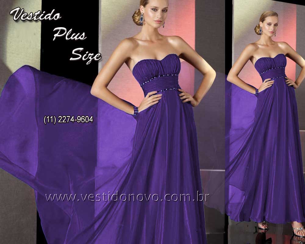 Vestido de formatura, me da noiva.  Plus size, violeta, zona sul de So Paulo 