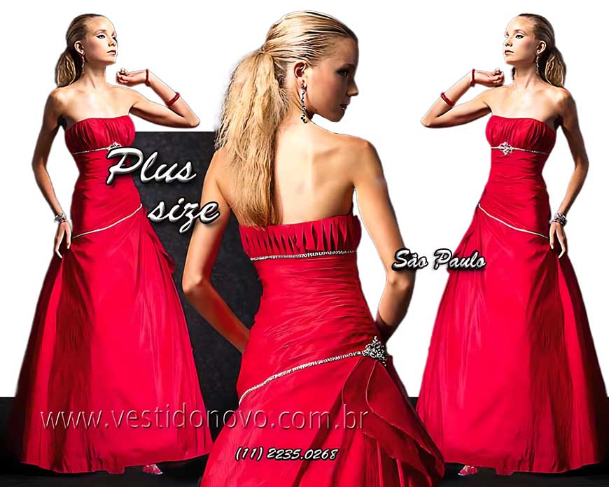 Vestido de Debutante plus size, tamanho grande em cetim importado vermelho loja zona sul São Paulo sp, aclimação, cambuci, vila mariana, perdizes, tatuape, sao bernardo
