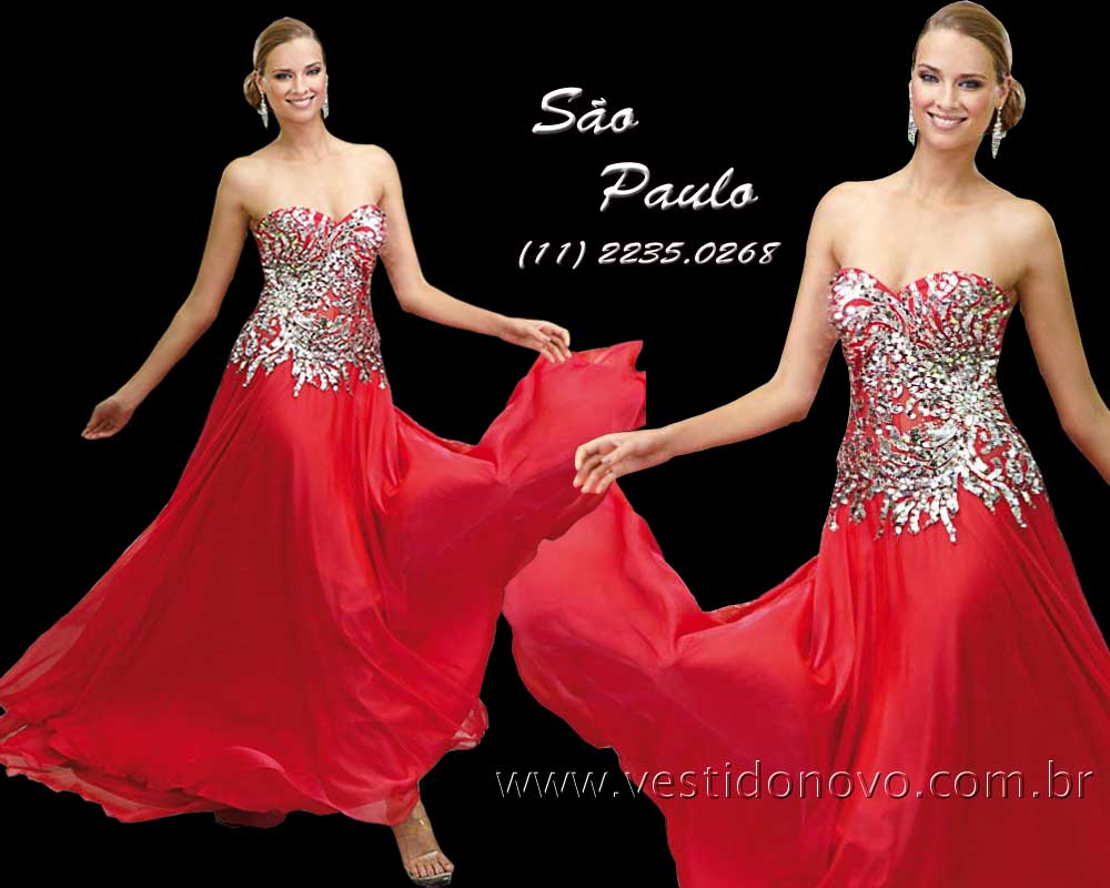 Vestido vermelho de formatura, madrinha de casamento com brilho e transparência Plus size , - loja em São Paulo sp