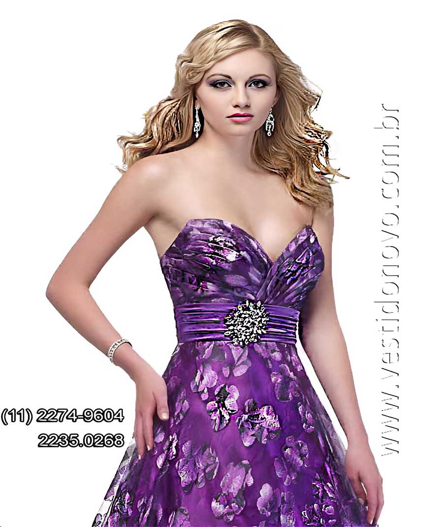 vestido floral lilas me de noiva