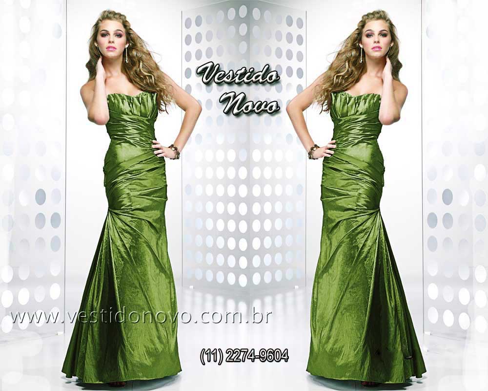 vestido  mae de noiva em tafeta verde oliva 
