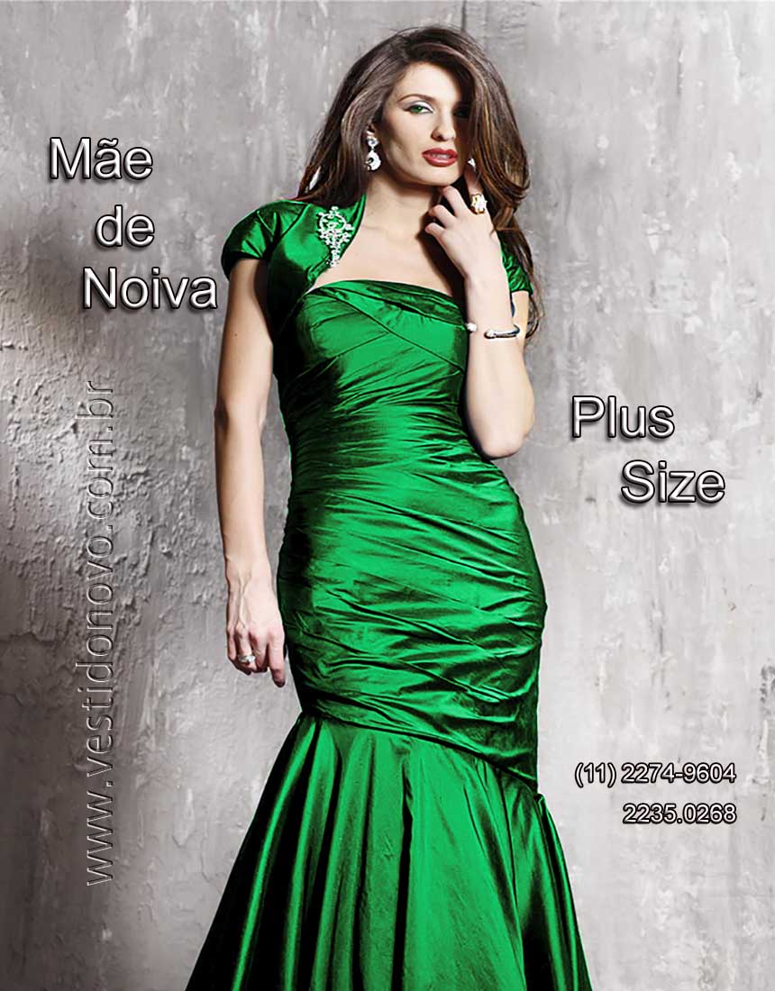 vestido me da noiva plus size, verde bandeira - zona sul, aclimao