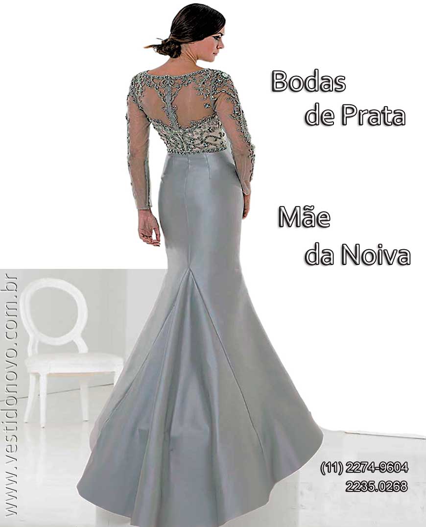 Vestido bodas de prata com manga, Plus size, me de noiva 