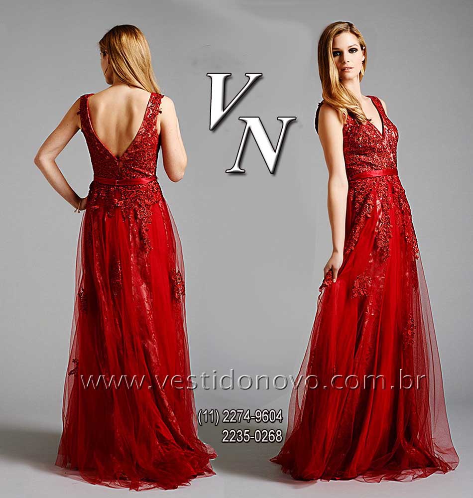 noiva com vestido vermelho