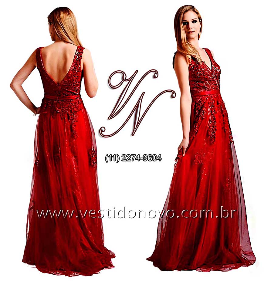 vestido vermelho mãe do noivo com renda no busto, zona sul de São Paulo
