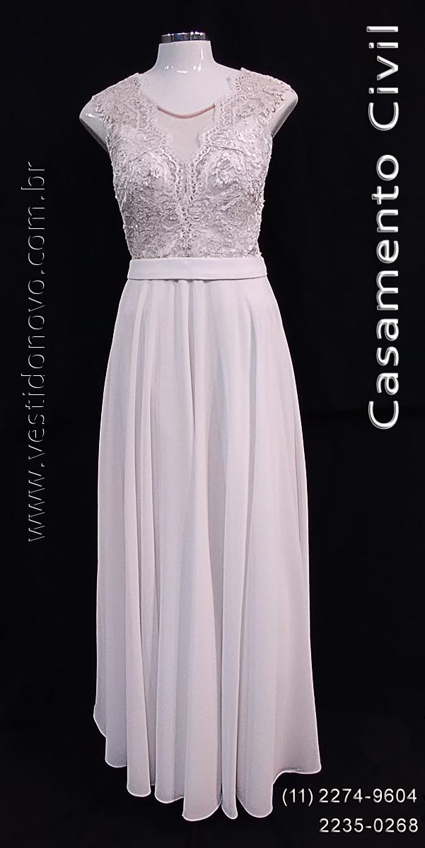 Vestido branco com renda, casamento civil (11) 2274.9604 aclimao, vila mariana,  Paulo sp