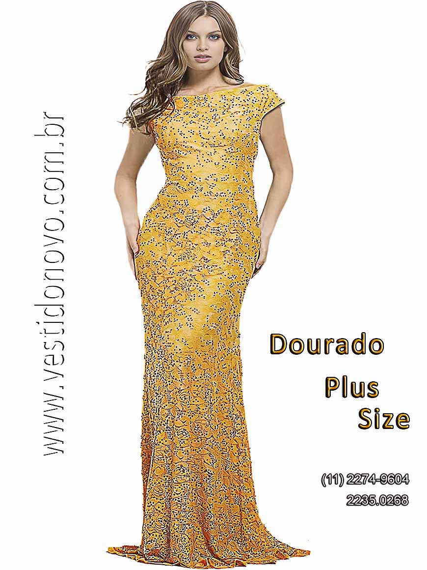 Vestido  de festa dourado me da noiva, bodas de ouro, com manguinha, em So Paulo