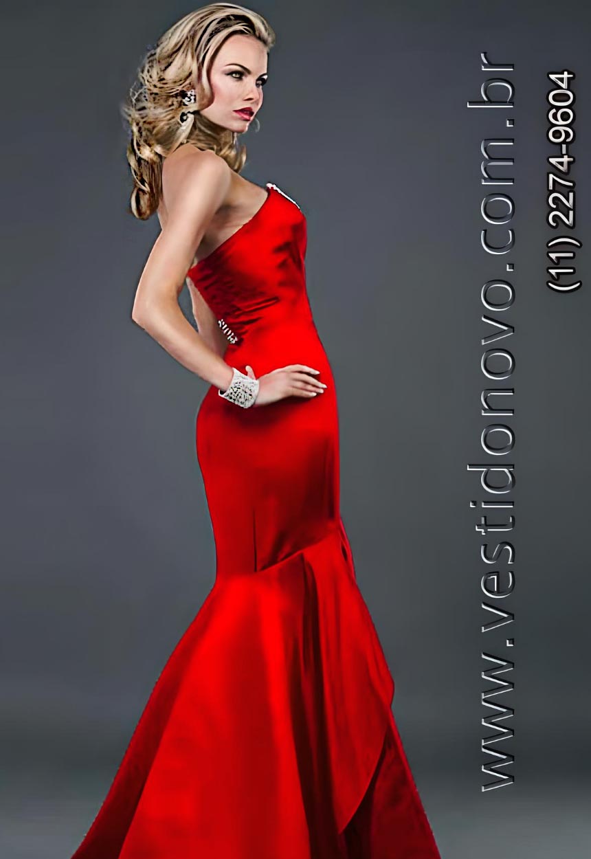 Vestido Vermelho Brilho