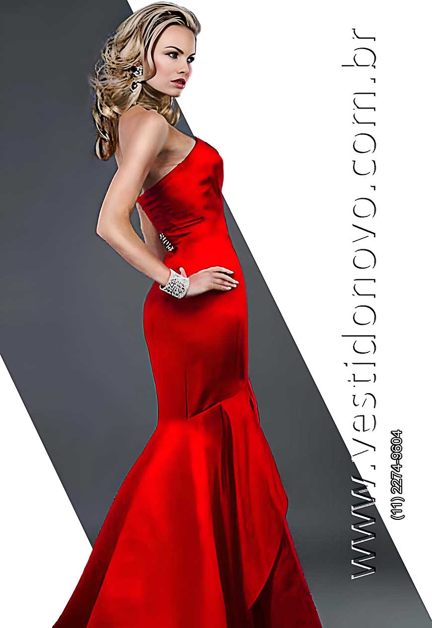 Vestido Vermelho Brilho